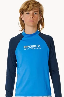 Rashies^Rip Curl Boys Shock Long Sleeve Suntop Blue
