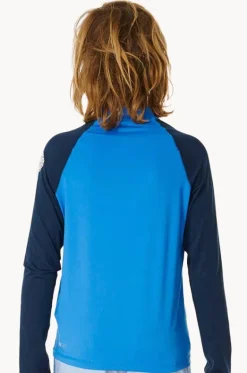 Rashies^Rip Curl Boys Shock Long Sleeve Suntop Blue