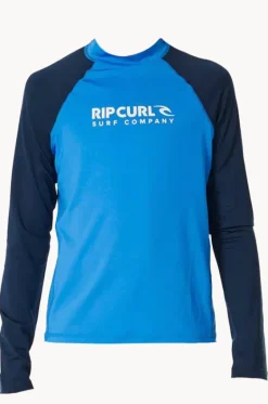 Rashies^Rip Curl Boys Shock Long Sleeve Suntop Blue