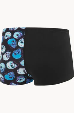 Trunks|Trunks^Speedo Boys Skull V Cut Aquashort Black/blue