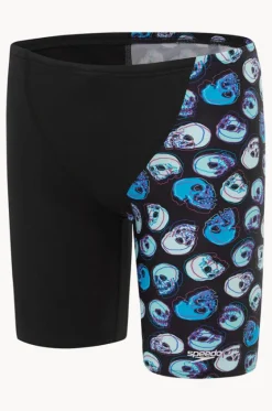 Jammers|Jammers^Speedo Boys Skull V Cut Jammer Black/blue