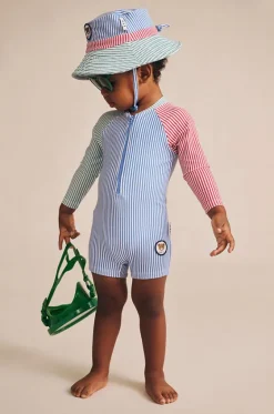 Hats^Huxbaby Boys Spliced Stripe Swim Hat Multi