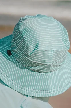 Hats^Bedhead Boys Stripe Classic Bucket Sunhat Mint