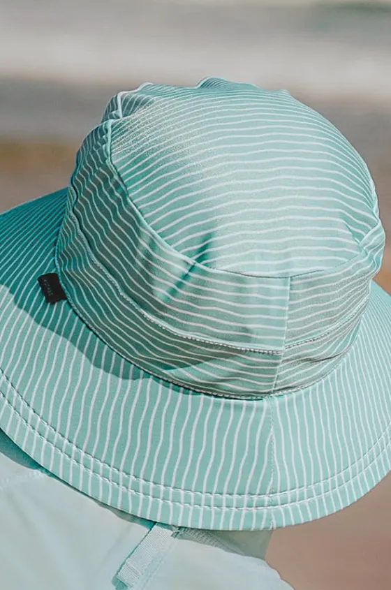 Hats^Bedhead Boys Stripe Classic Bucket Sunhat Mint