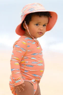 Hats^Toshi Boys Surfs Up Swim Sunhat Orange
