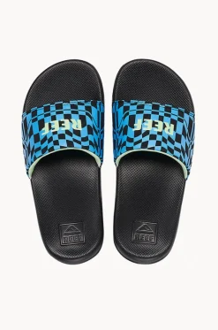 Footwear^Reef Boys Swell Checkers One Slide Black/Blue