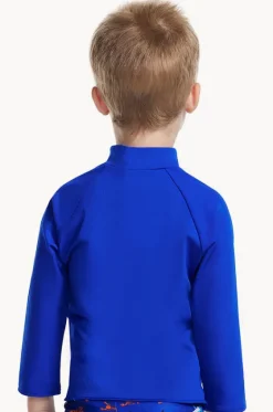Rashies & Sunsuits^Speedo Boys Toddler Shark Long Sleeve Suntop Cobalt