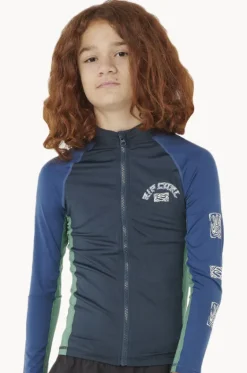 Rashies^Rip Curl Boys Tropic Daze Long Sleeve Suntop Dark Navy