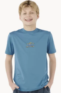Rashies^Rip Curl Boys Tropic Daze Short Sleeve Suntop Blue