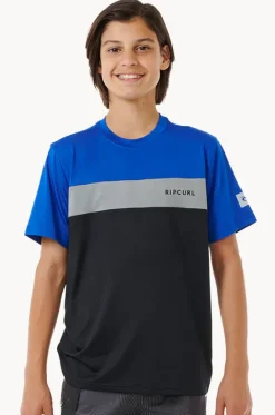Rashies^Rip Curl Boys Undertow Short Sleeve Suntop Cobalt