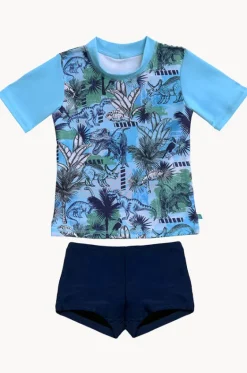 Rashies & Sunsuits^Salty Ink Boys Urban Jungle Short Sleeve Suntop Set Blue/Navy