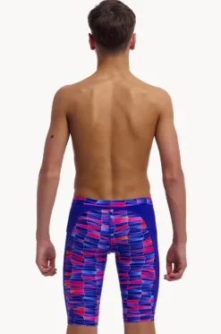 Jammers^Funky Trunks Boys Warped Waves Jammer Navy/pink