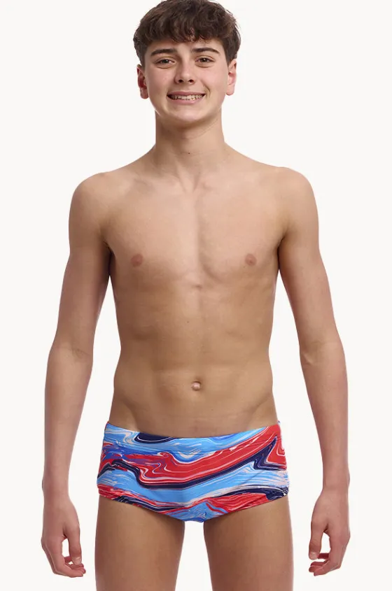 Trunks^Funky Trunks Boys Wave Craze Trunk Blue/red