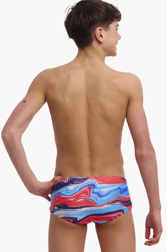 Trunks^Funky Trunks Boys Wave Craze Trunk Blue/red