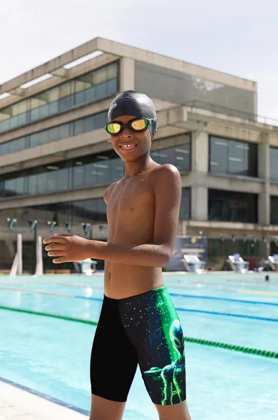 Jammers^Zoggs Boys Xfile Mid Jammer Black/green