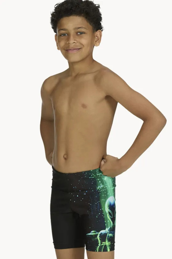 Jammers^Zoggs Boys Xfile Mid Jammer Black/green