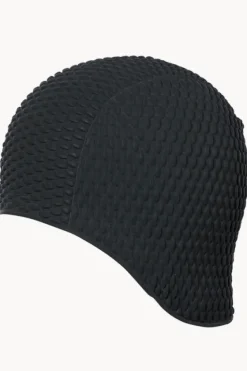 Swim Caps^3p Bubble Rubber Swim Cap Black