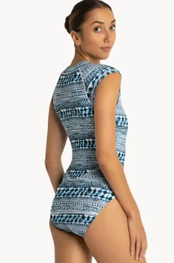 Rashies & Sunsuits^Sunseeker Byron Bay Seasport Cap Sleeve Sunsuit Ink