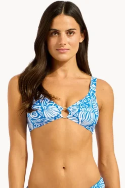 Bikini Tops^Seafolly C Shells Ring Front Tank Sapphire