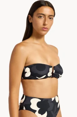 Bikini Tops^Jets Cactus Garden Bandeau Black