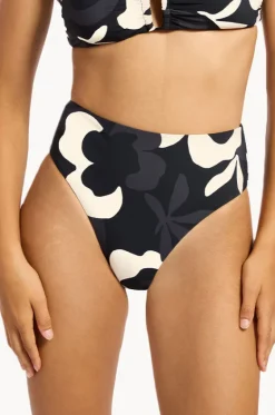 Bottoms^Jets Cactus Garden Hi Waist Hi Leg Pant Black