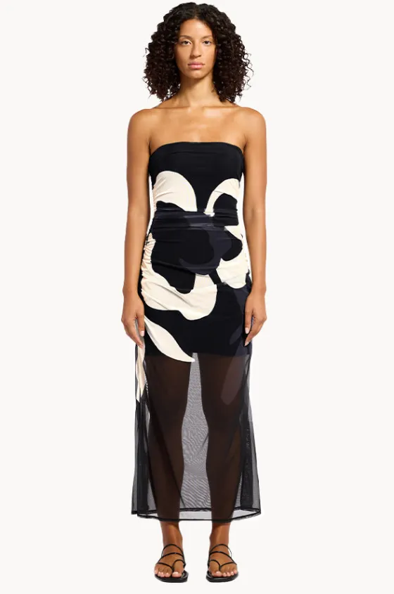 Dresses^Jets Cactus Garden Mesh Strapless Dress BLACK