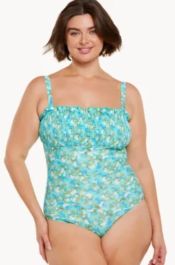 One Pieces^Capriosca Calypso Bandeau One Piece Aqua