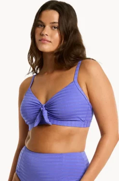 Bikini Tops^Sea Level Capri DD/E Cup Tie Front Bralette Iris