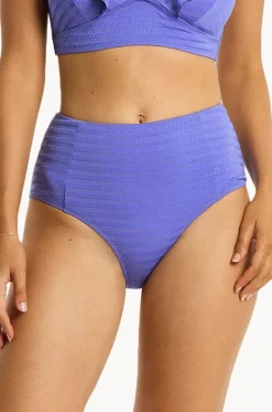 Bottoms^Sea Level Capri Panelled High Waist Pant Iris