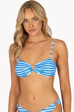 Bikini Tops^Baku Capri Trim Bandeau Blue