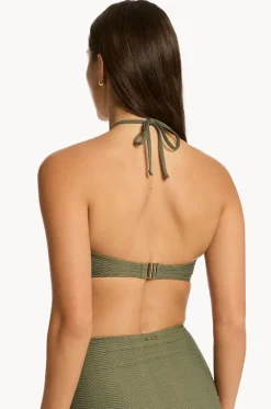 Bikini Tops^Sea Level Caracus Ring Bandeau Khaki