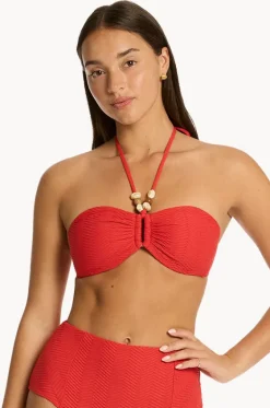 Bikini Tops^Sea Level Caracus Ring Bandeau Spice