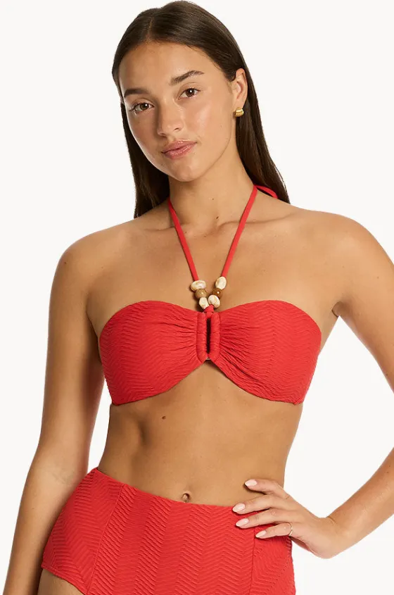 Bikini Tops^Sea Level Caracus Ring Bandeau Spice