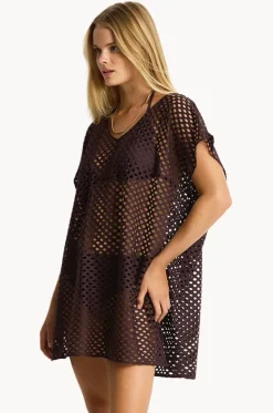 Overswim^Sea Level Castaway Kaftan Cocoa