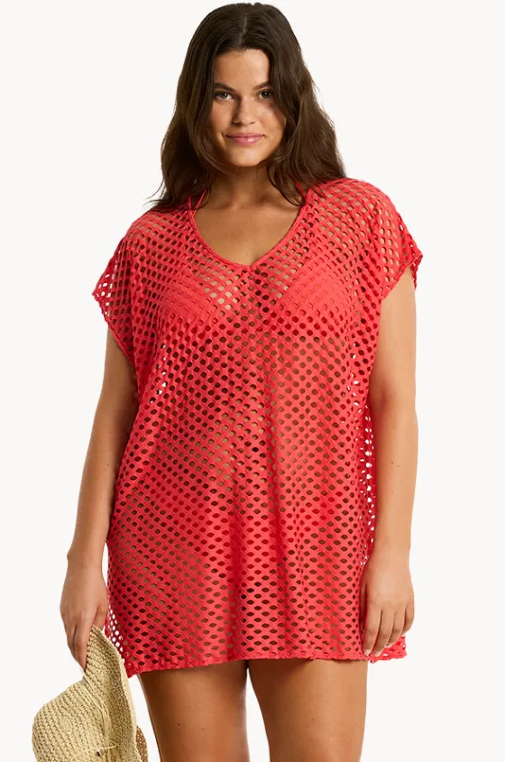 Overswim^Sea Level Castaway Kaftan Flame