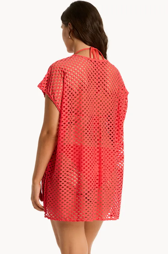 Overswim^Sea Level Castaway Kaftan Flame