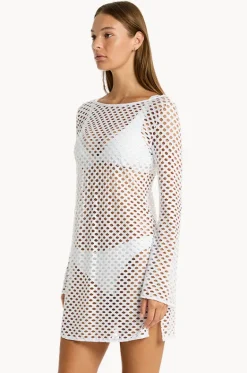 Dresses^Sea Level Castaway Mesh Cover Up White