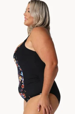 One Pieces^Capriosca Catalina Tank One Piece Black/multi
