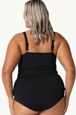 Tankini Tops^Capriosca Catalina Tankini Separate Black/Multi