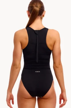 One Pieces^Funkita Chain Gang Hi Flyer One Piece Black/white