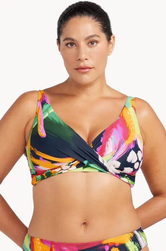 Bikini Tops^Artesands Chelona Delacroix Cross Front Bra Navy