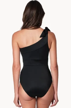 One Pieces^Une Piece Classic One Shoulder One Piece Black