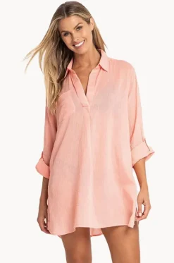 Overswim^Sunseeker Classic Painters Shirt Coral