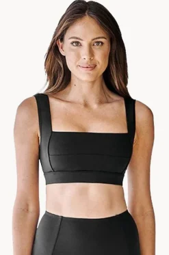 Bikini Tops^Une Piece Classic Square Neck Bralette Black