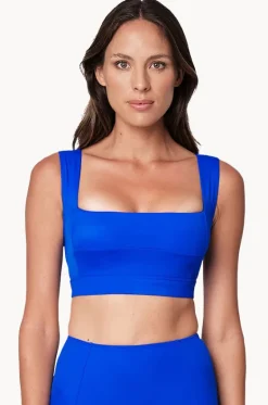 Bikini Tops^Une Piece Classic Square Neck Bralette Blue