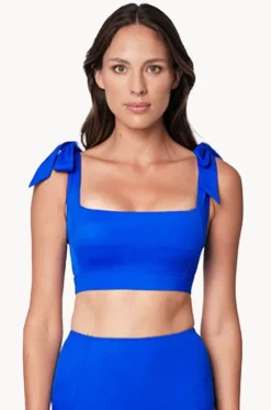 Bikini Tops^Une Piece Classic Square Neck Bralette Blue