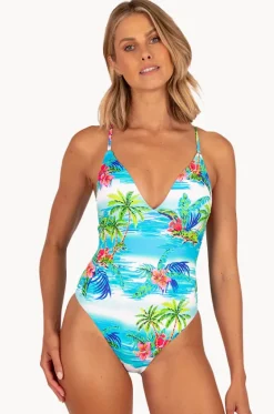 One Pieces^Baku Cocos Islands Deep V One Piece WHITE