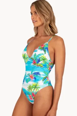 One Pieces^Baku Cocos Islands Deep V One Piece WHITE
