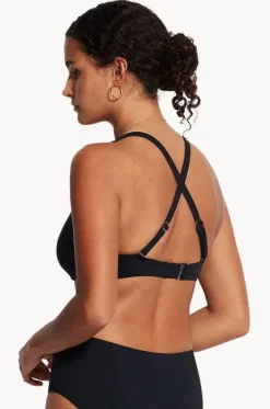 Bikini Tops^Seafolly Collective DD Cup Scoop Neck Halter Black