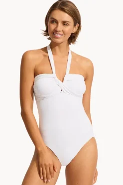 One Pieces^Seafolly Collective Halter Bandeau One Piece White